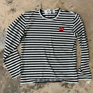 🚨 PRICE DROP Comme des Garcons striped long sleeve logo T-shirt